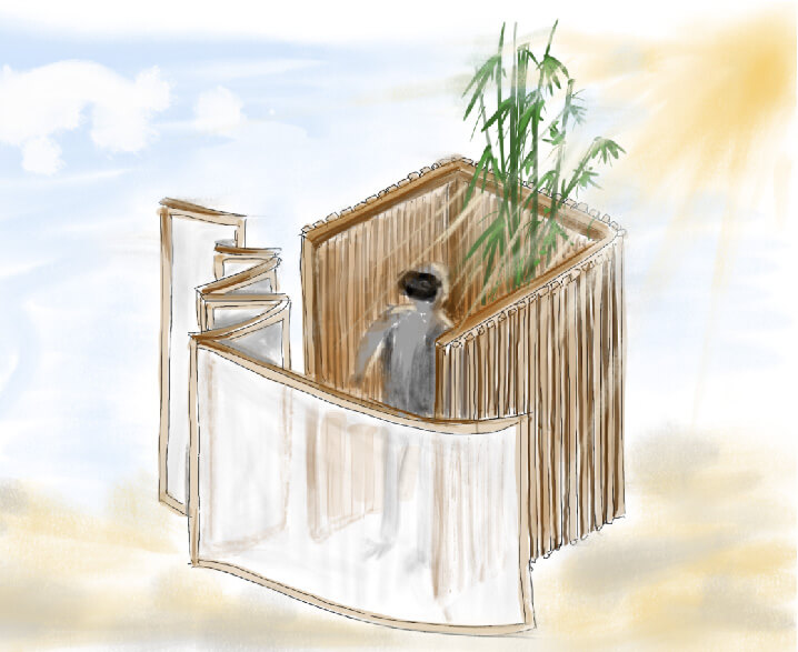 sketch of the installation